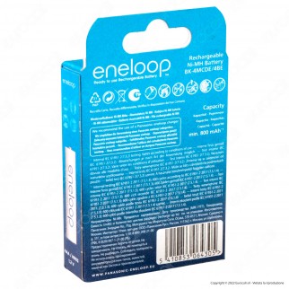 Panasonic Eneloop Rechargeable 800mAh Pile HR03 Ricaricabili Mini