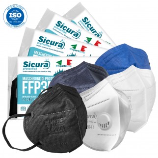 Sicura Protection Mascherina Filtrante Monouso in TNT Vari Colori