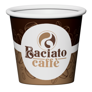 Baciato Caffè 50 Bicchierini in Carta Biodegradabile per Bevande