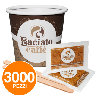 Kit da 1000 Bicchierini Biodegradabili + 1000 Palettine in Legno +