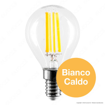 V-Tac VT-1996 Lampadina LED E14 4W Bulb P45 MiniGlobo Filament