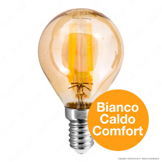 V-Tac VT-1953 Lampadina LED E14 4W Bulb P45 MiniGlobo Filament