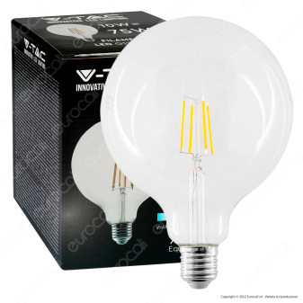 V-Tac VT-1979 Lampadina LED E27 10W Bulb G125 Globo Filament