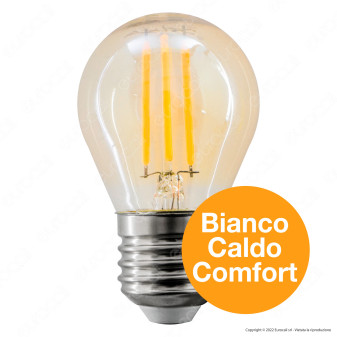 V-Tac VT-1957 Lampadina LED E27 4W Bulb G45 MiniGlobo Filament