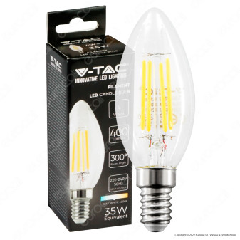 V-Tac VT-1986 Lampadina LED E14 4W Candle Bulb C35 Candela