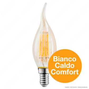 V-Tac VT-1949 Lampadina LED E14 4W Candle Flame Bulb C35