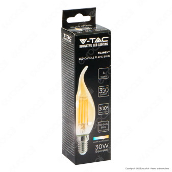 V-Tac VT-1949 Lampadina LED E14 4W Candle Flame Bulb C35