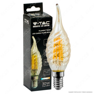 V-Tac VT-1947 Lampadina LED E14 4W Candle Flame Bulb C35