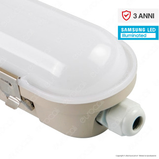 V-Tac VT-120136E Tubo LED Plafoniera 36W Lampadina Chip Samsung IP65