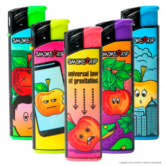 SmokeTrip Large Accendino Elettronico Grande Fantasia Save The Apple
