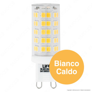 Life Lampadina LED G9 4W SMD Tubolare Trasparente Dimmerabile