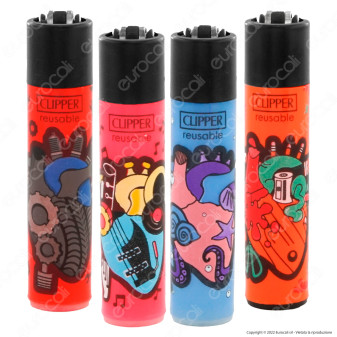 Clipper Large Accendino Grande Fantasia My Heart - Serie da 4