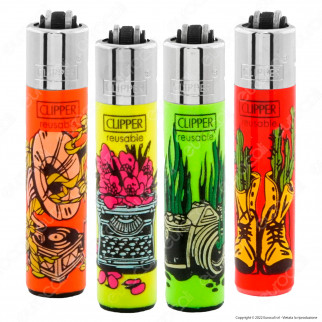 Clipper Micro Accendino Piccolo Fantasia Retro Gadgets - Serie da 4