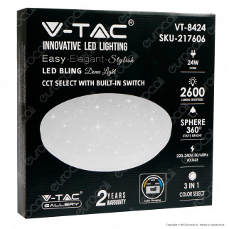 V-Tac Gallery VT-8424 Plafoniera LED Rotonda 24W SMD Changing