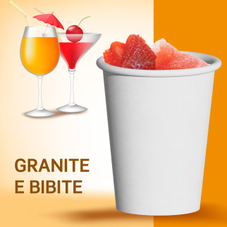 Bicchieri in Carta Riciclabile Colore Bianco da 200ml - Confezione da 50 Bicchieri