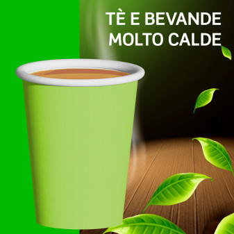 Bicchieri in Carta Riciclabile Colore Verde da 200ml - Confezione da 25 Bicchieri