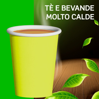 Bicchieri in Carta Riciclabile Colore Giallo da 200ml - Confezione da 25 Bicchieri