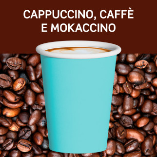 Bicchieri in Carta Riciclabile Colore Celeste da 200ml - Confezione da 25 Bicchieri