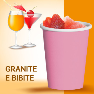 Bicchieri in Carta Riciclabile Colore Rosa da 200ml - Confezione da 25 Bicchieri