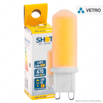 Bot Lighting Shot Lampadina LED G9 4.2W COB Tubolare in Vetro e