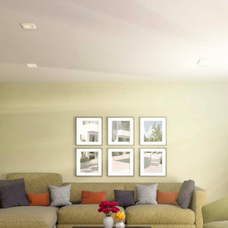 V-Tac VT-11008 Portafaretto Quadrato Fisso da Incasso per Lampadine GU10 Bianco - SKU 6771