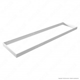 V-Tac Supporto in Plastica per Montaggio a Soffitto di Pannelli LED 120x30 Bianco - SKU 6708