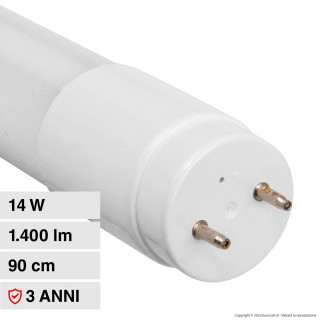 V-Tac VT-9077 Tubo LED SMD Nano Plastic T8 G13 14W Lampadina 90