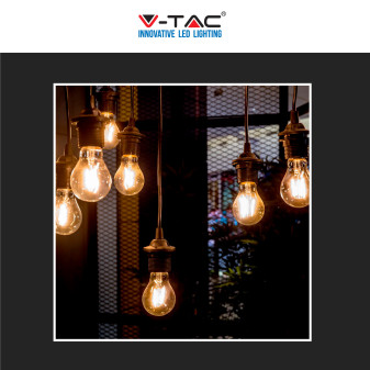 V-Tac VT-2028 Lampadina LED E27 10W Bulb A60 Goccia Filament