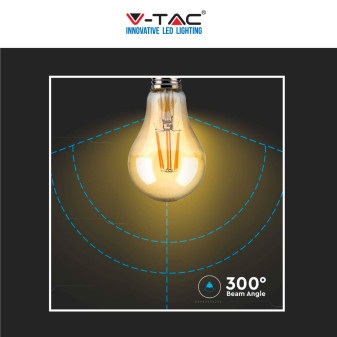 V-Tac VT-2028 Lampadina LED E27 10W Bulb A60 Goccia Filament