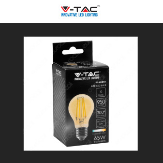 V-Tac VT-2028 Lampadina LED E27 10W Bulb A60 Goccia Filament