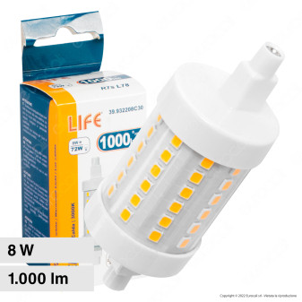 Life Lampadina LED SMD R7s L78 8W Tubolare - mod. 39.932208C30