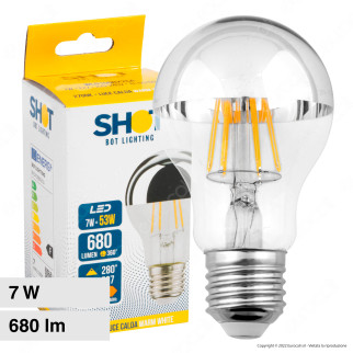 Bot Lighting Shot Lampadina LED E27 7W Bulb A60 Goccia Filament Vetro
