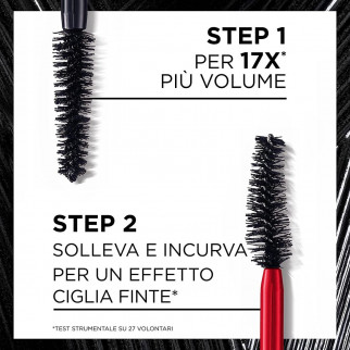 L'Oréal Paris Pro XXL Lift 2in1 Mascara Incurvante e Primer Volumizzante Colore Nero