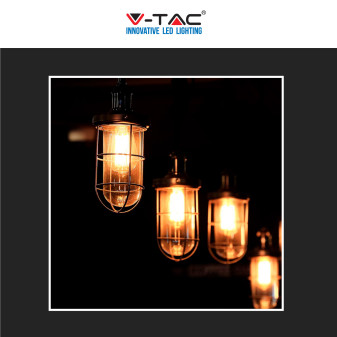 V-Tac VT-1968 Lampadina LED E27 8W Bulb ST64 LED Filament Vetro