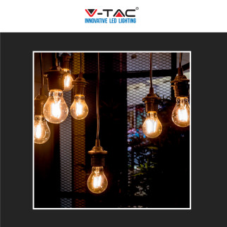 V-Tac VT-2123 Lampadina LED E27 12W Bulb A60 Goccia Filament