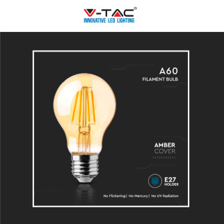 V-Tac VT-2123 Lampadina LED E27 12W Bulb A60 Goccia Filament