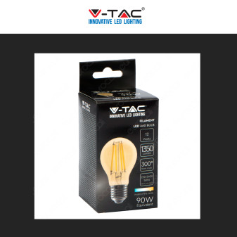 V-Tac VT-2123 Lampadina LED E27 12W Bulb A60 Goccia Filament