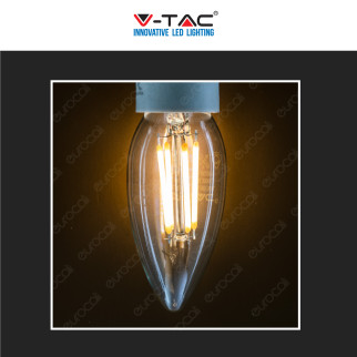 V-Tac VT-2304D Lampadina LED E14 4W Candle Bulb C35 Candela
