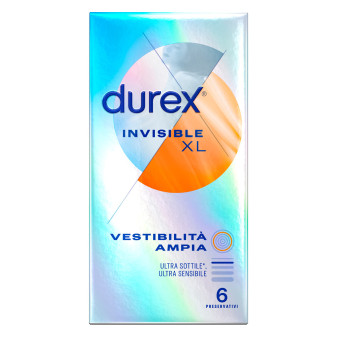 Preservativi Durex Invisible XL Ultra Sottili Extra Large -