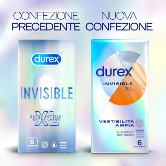 Preservativi Durex Invisible XL Ultra Sottili Extra Large -