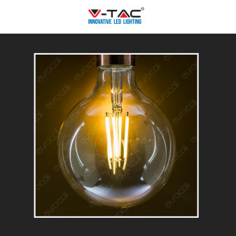 V-Tac VT-1983 Lampadina LED E27 6W Bulb G125 Globo Filament