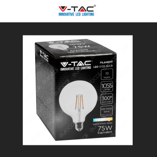V-Tac VT-1983 Lampadina LED E27 6W Bulb G125 Globo Filament