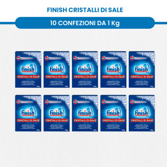 Finish Powerball Quantum Ultimate + Finish Cristalli di Sale + Finish Curalavastoviglie al Limone -
