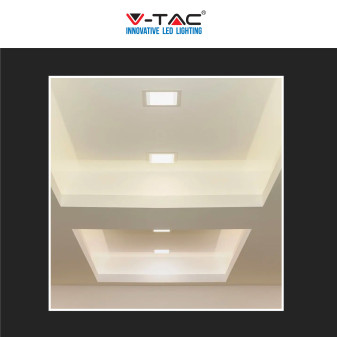 V-Tac VT-1207-SQ Pannello LED Quadrato 12W SMD da Incasso con