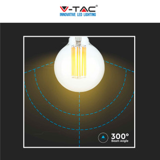 V-Tac VT-1993 Lampadina LED E27 6W Bulb G95 Globo Filament
