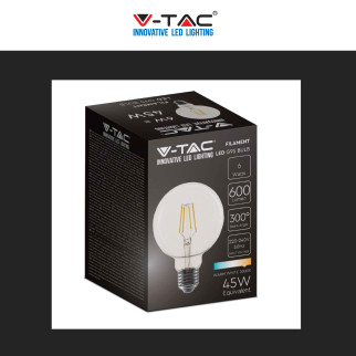 V-Tac VT-1993 Lampadina LED E27 6W Bulb G95 Globo Filament