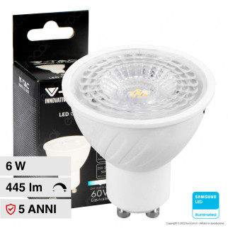 V-Tac VT-247D Lampadina LED GU10 6W Faretto Spotlight SMD Chip