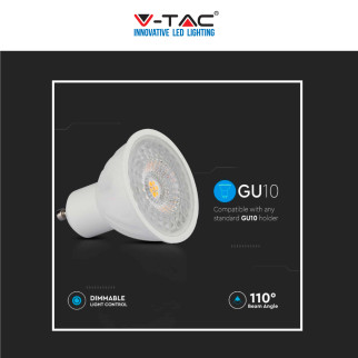 V-Tac VT-247D Lampadina LED GU10 6W Faretto Spotlight SMD Chip