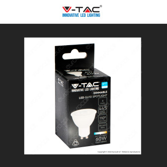 V-Tac VT-247D Lampadina LED GU10 6W Faretto Spotlight SMD Chip