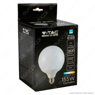V-Tac VT-242 Lampadina LED E27 22W Bulb G120 Globo SMD Chip